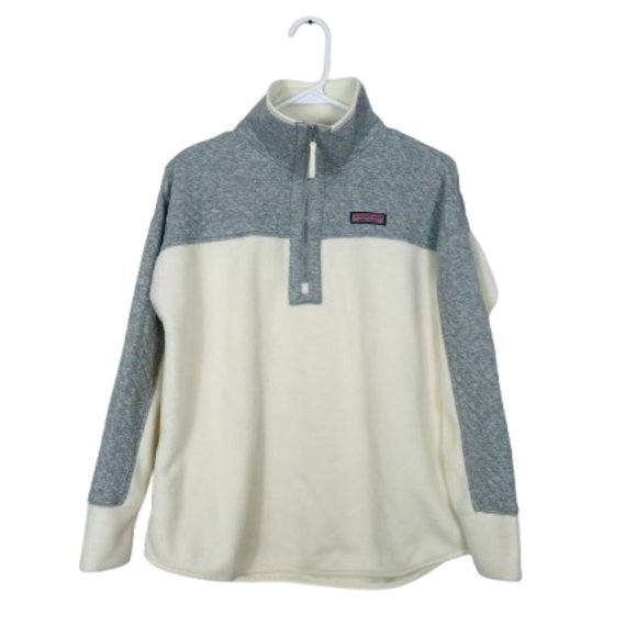 Vineyard Vines NWOT Women’s Mixed Media Sherpa 1/2 Zip Pullover Size S - Picture 5 of 12